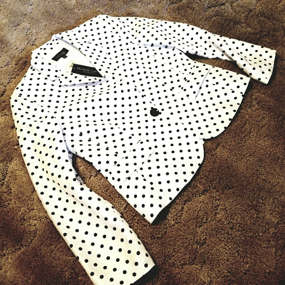 NWT Black Label size 14 Polka Dot Blazer